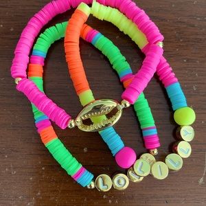 Set of 3 Lilly Pulitzer Stretch Bracelets Neon!